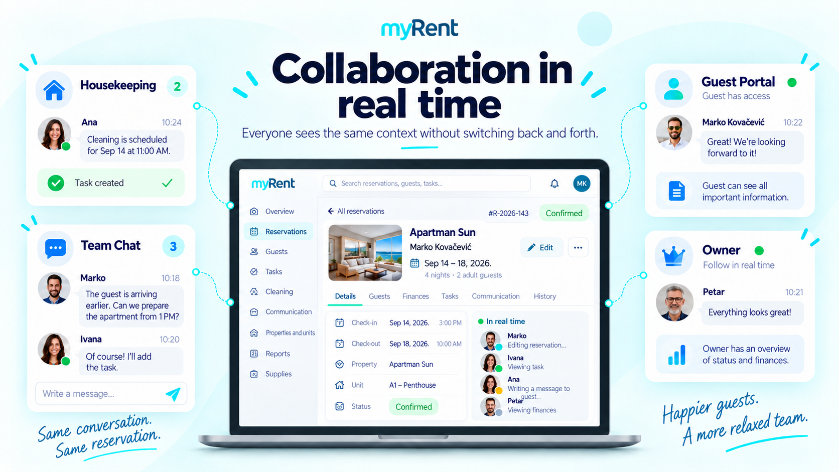 MyRent Tasks and Team Chat – from conversation to completed work