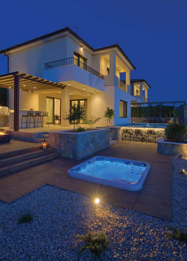 Holiday home with an illuminated terrace and hot tub, from Krk Adria’s original brochure